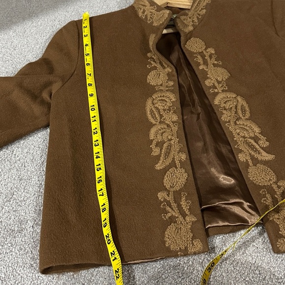 Vintage Alpaca International Embroidered Open Cardigan Jacket - Picture 7 of 8